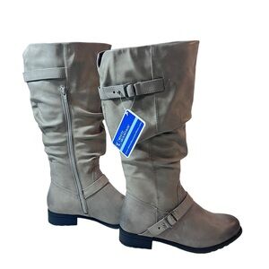 White Mountain Ridley Knee High Boots Womens Size 6.5 Wide Calf & Width New